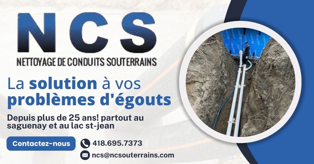 Bannière Nettoyage de Conduits Souterrains